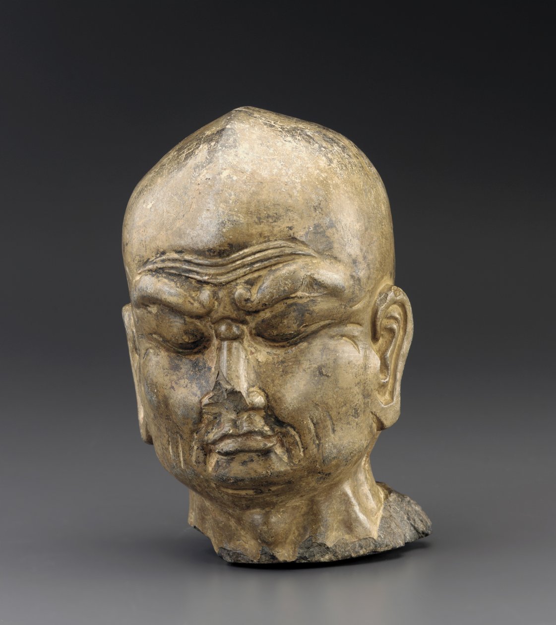 Leder for en Luohan, ca. 700-750 av Tang Dynasty Chinese School