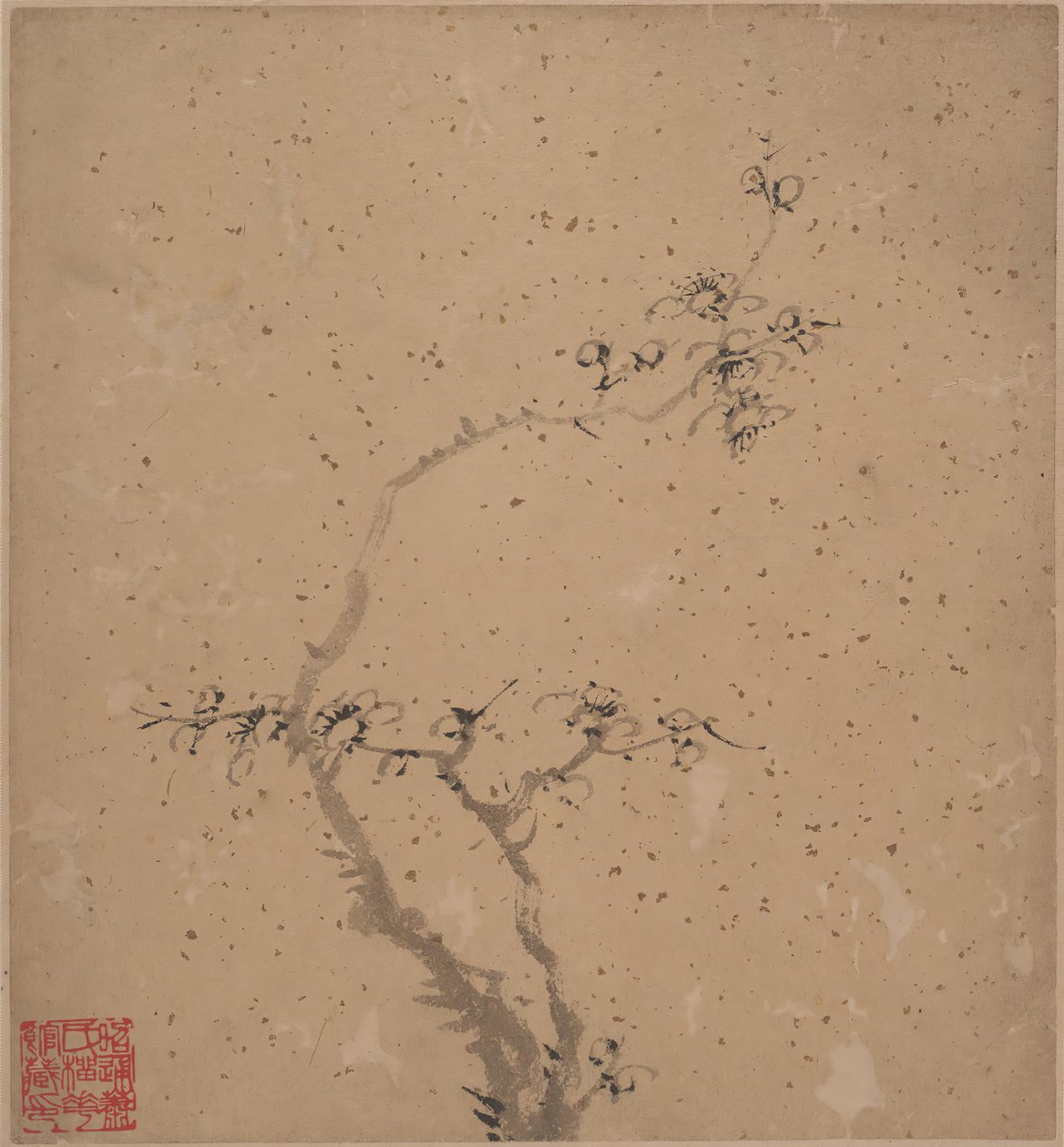 Blomstrende plomme, datert 1840. av Tang Yifen