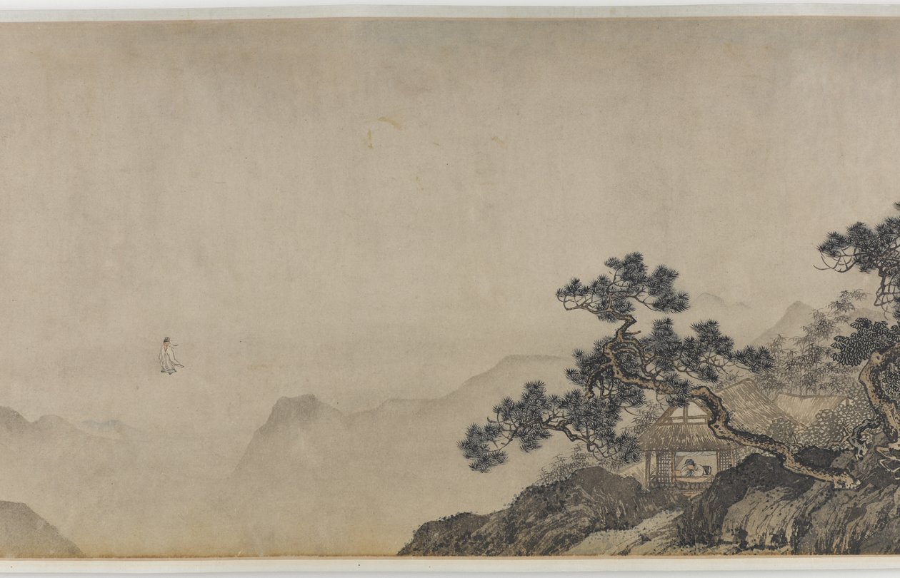 The Thatched Hut of Dreaming of an Immortal, Ming-dynastiet (blekk og farge på papir) av Yin Tang