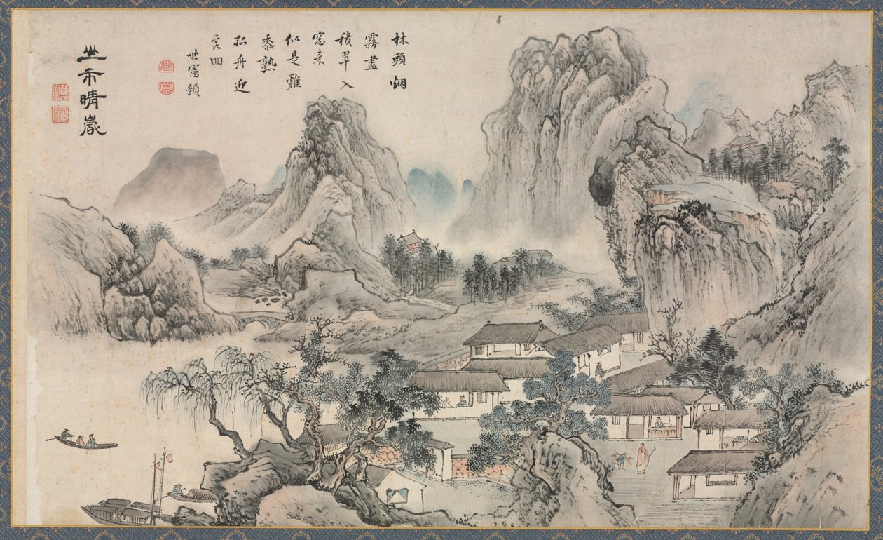En av åtte utsikter over elvene Xiao og Xiang av Tani Buncho
