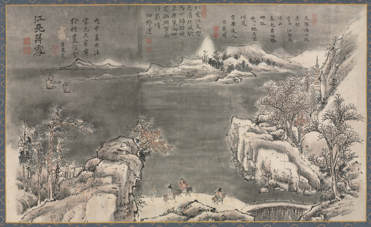 En av åtte utsikter over elvene Xiao og Xiang av Tani Buncho