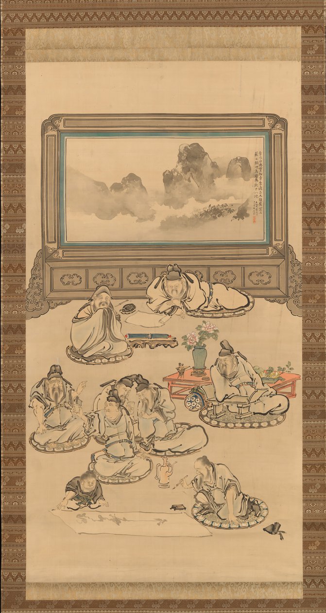 The Eight Immortals of the Wine Cup, 1828. av Tani Buncho