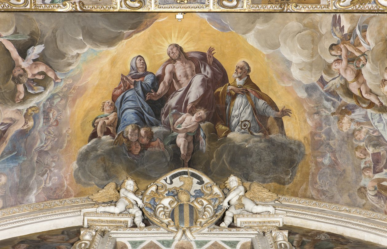 Kristus i herlighet med Saint Gaudentius, 1629 (detalj av 3708751) av Tanzio da Varallo