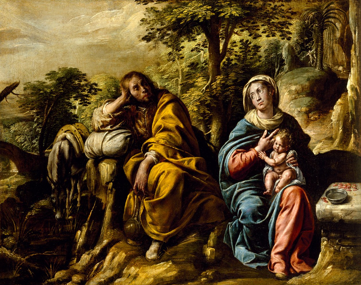 Resten på flukten til Egypt, ca. 1625-30 av Tanzio da Varallo