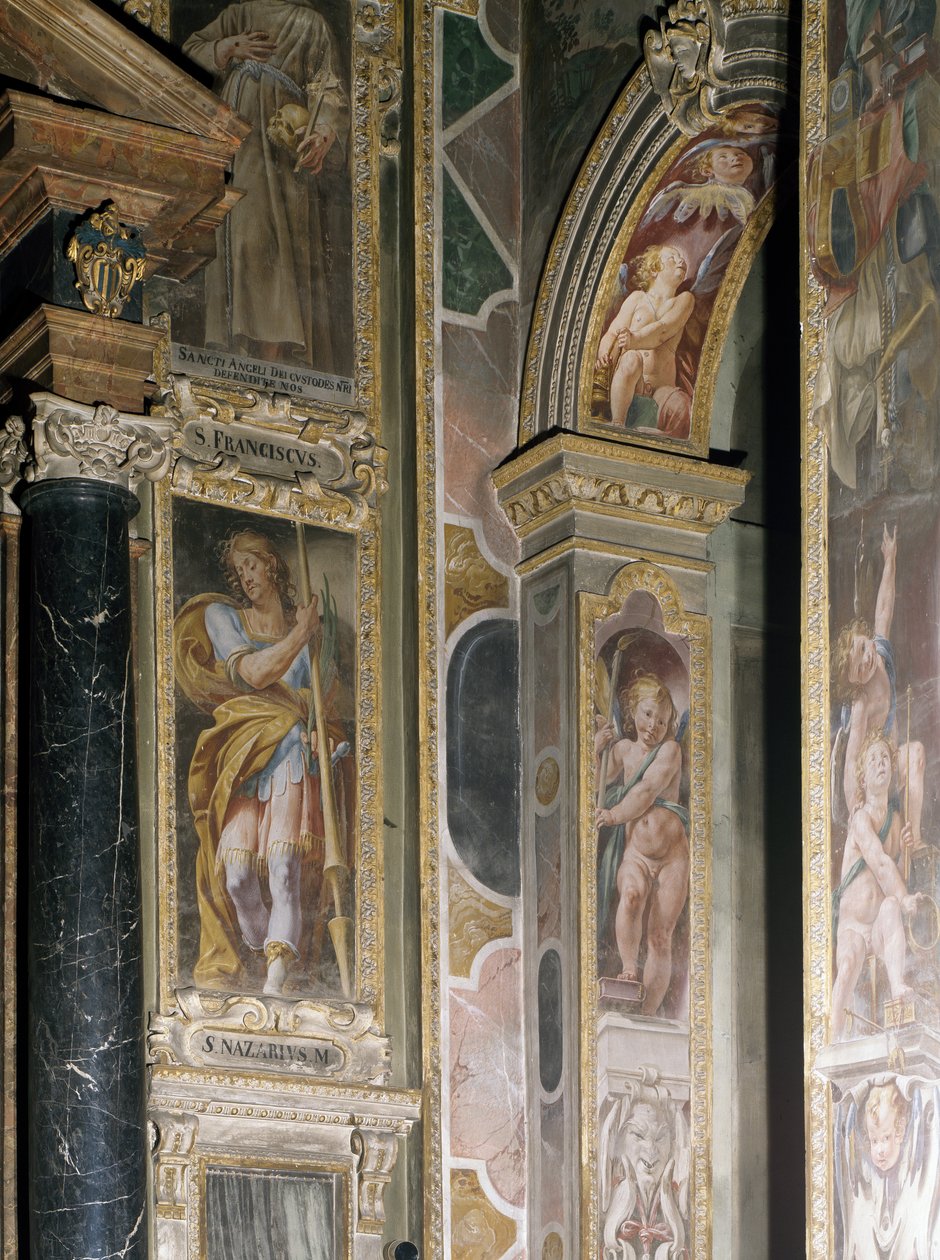Detalj av fresker fra 1629, av Antonio d
