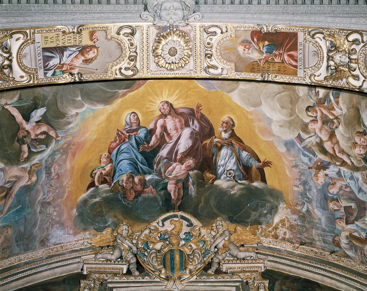 Freske i hvelvet til Chapel of Guardian Angel, av Antonio d
