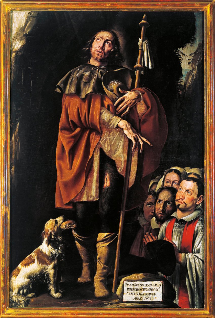 Italia, Varallo, maleri av Saint Roch av Tanzio da Varallo
