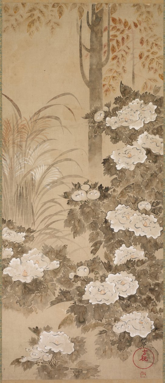 Høstens blomster og løvverk, midten av 1700-tallet. av Tatebayashi Kagei