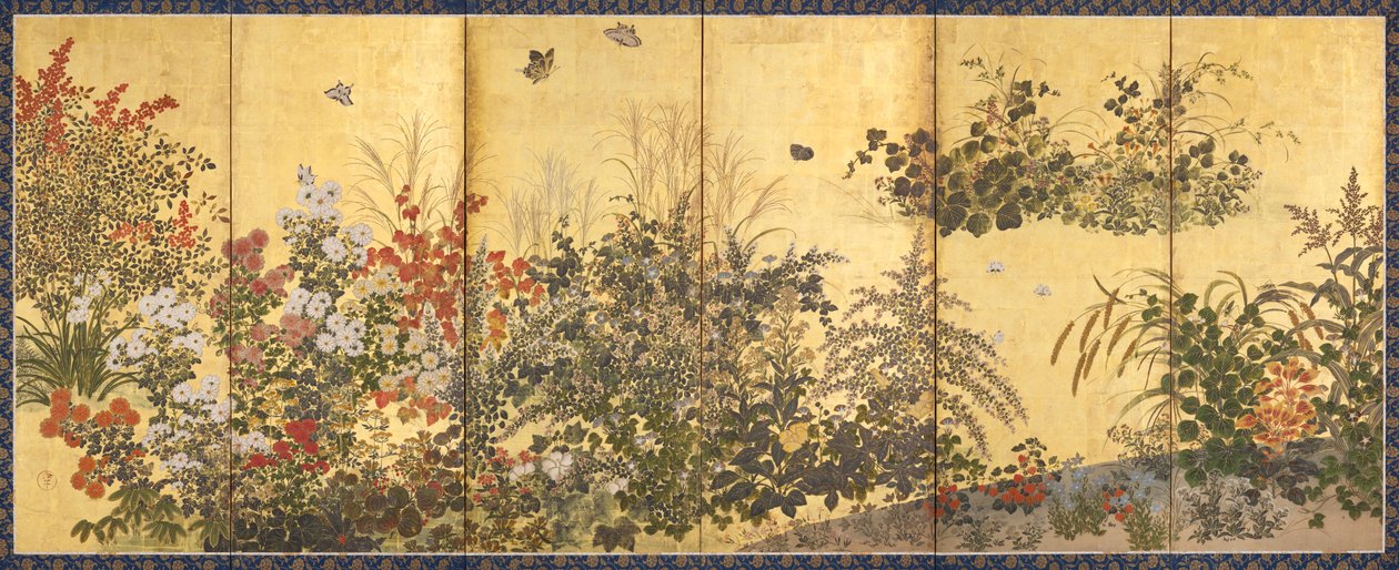 Blomster og sommerfugler av Tawaraya Sotatsu