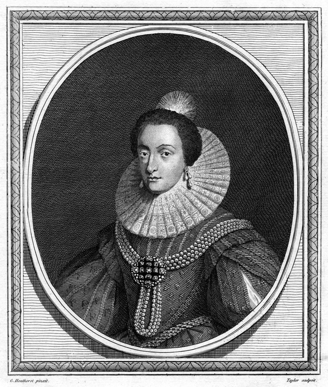 Elizabeth, kurfyrst Palatine og dronning av Böhmen, 1787. av Taylor
