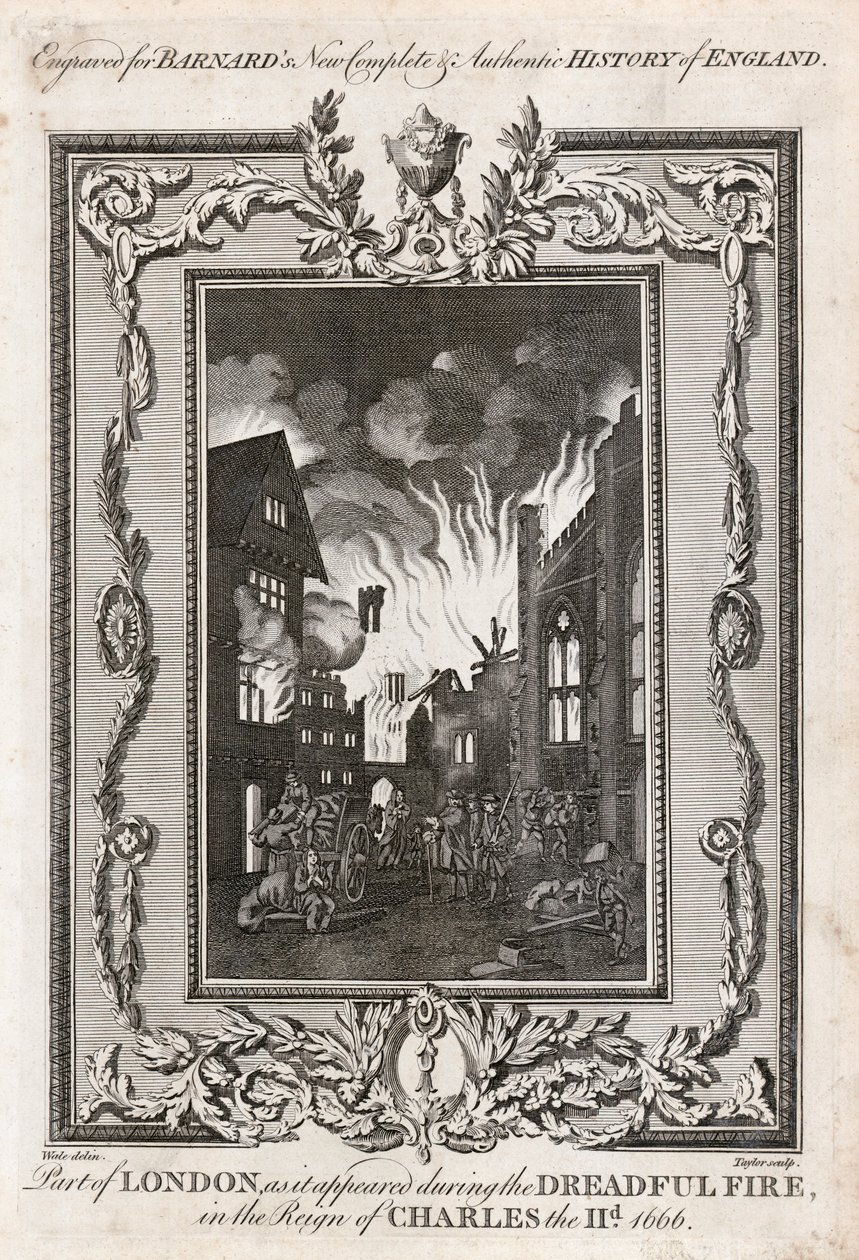 Great Fire of London, 1666 c1783 av Taylor