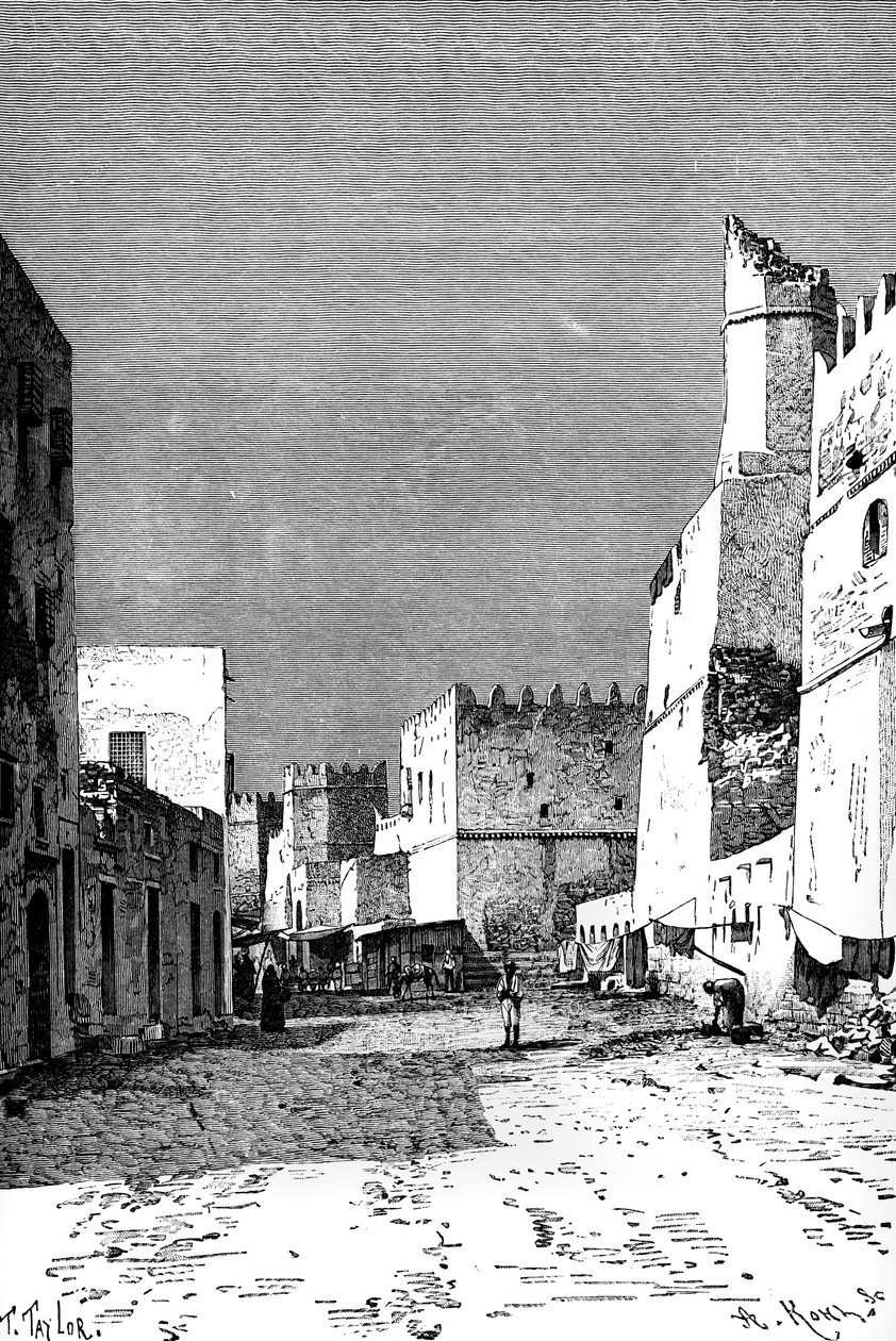 Leonec Street, Sfakes, Nord-Afrika, 1895. av Taylor