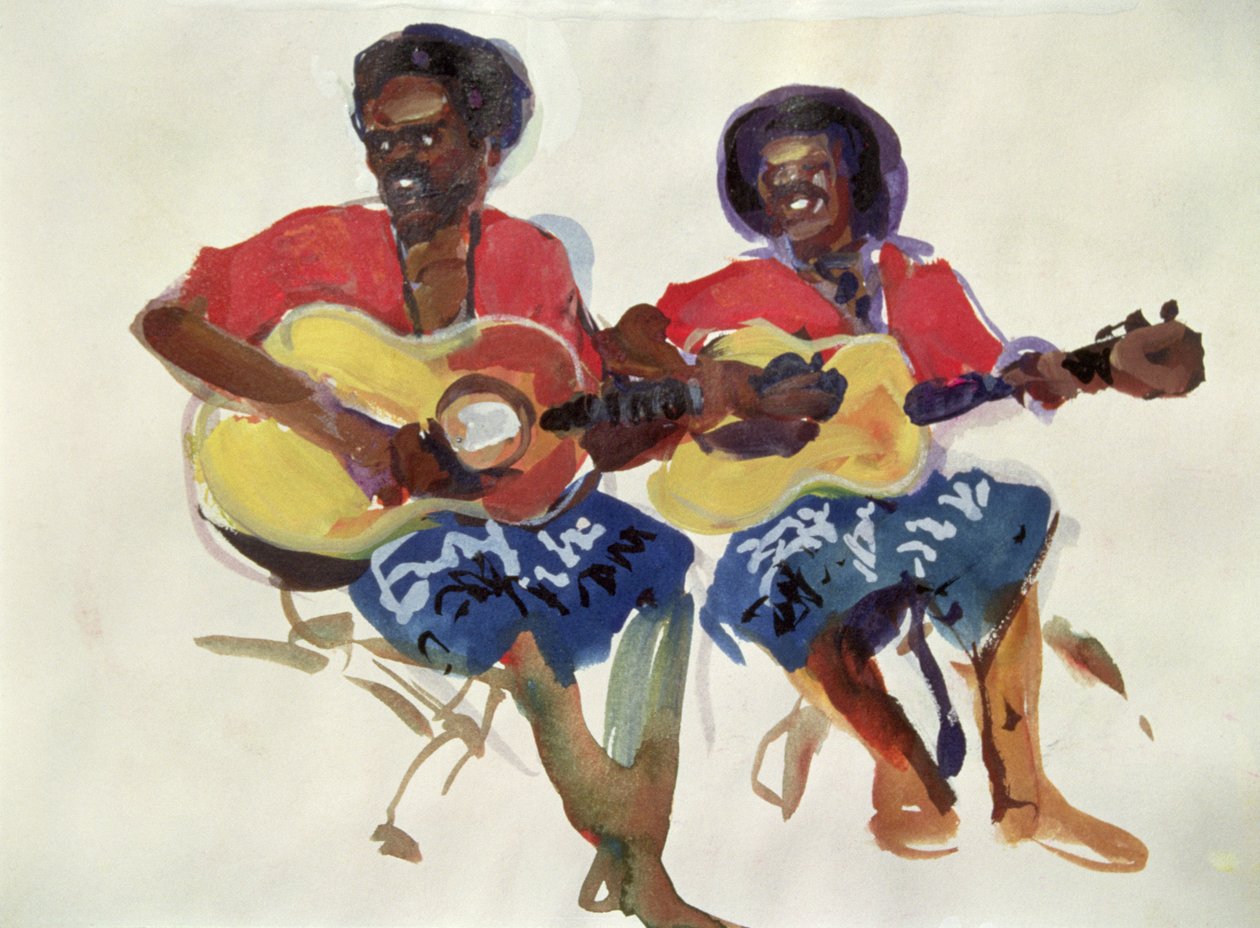 Fijian Guitar Duo, 1985 av Ted Blackall