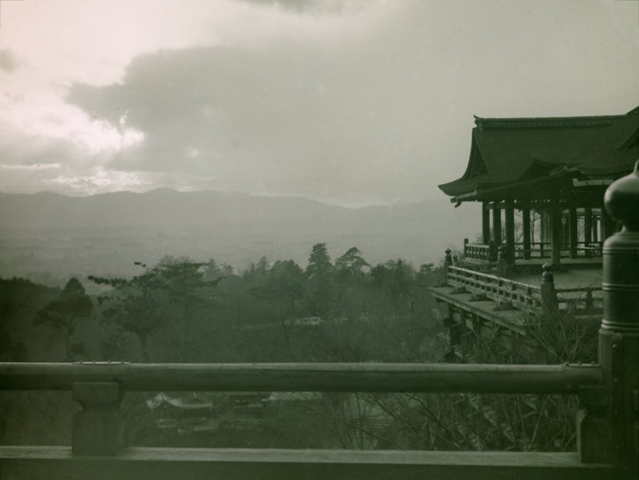 Kiyomizu-dera-tempelet i Kyoto, rundt 1900 - 1915 (fotografi) av Teijiro Takagi