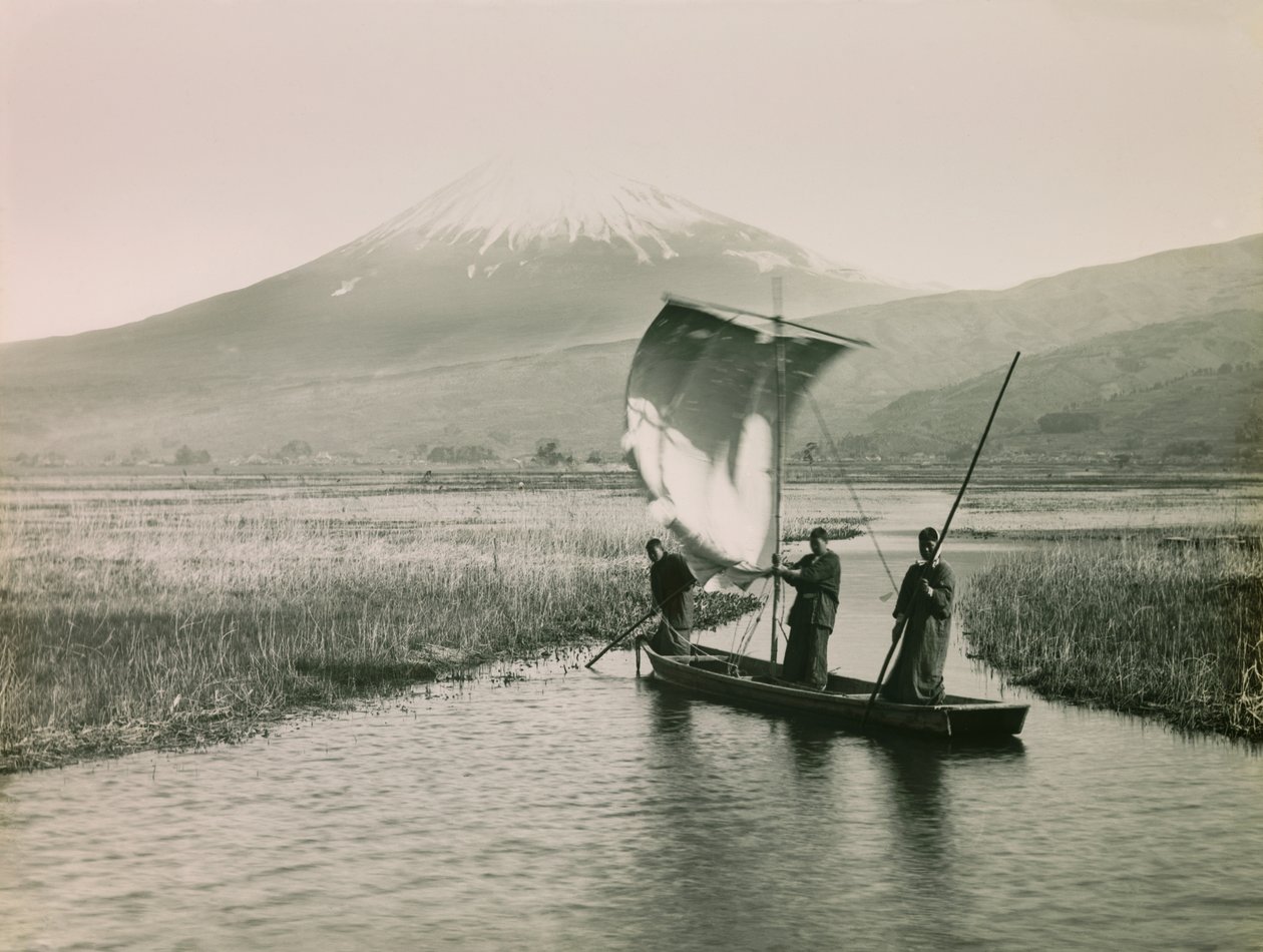 Fuji-fjellet sett fra Tokaido, cirka 1900–1915 (fotografi) av Teijiro Takagi