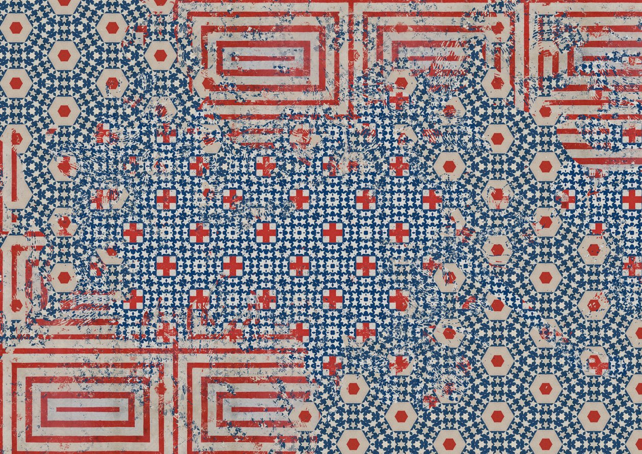 Abstrakt flagg, 2014 (Collage på lerret) av Teis Albers