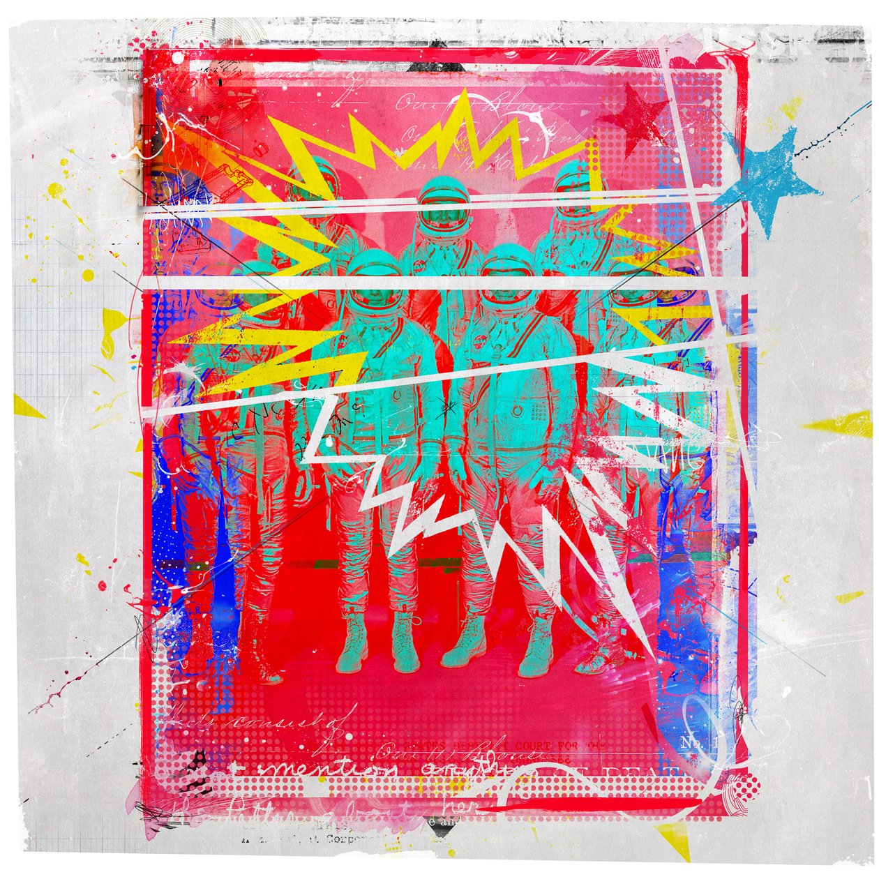 Astronaut stars, 2015 (blandet media på lerret) av Teis Albers