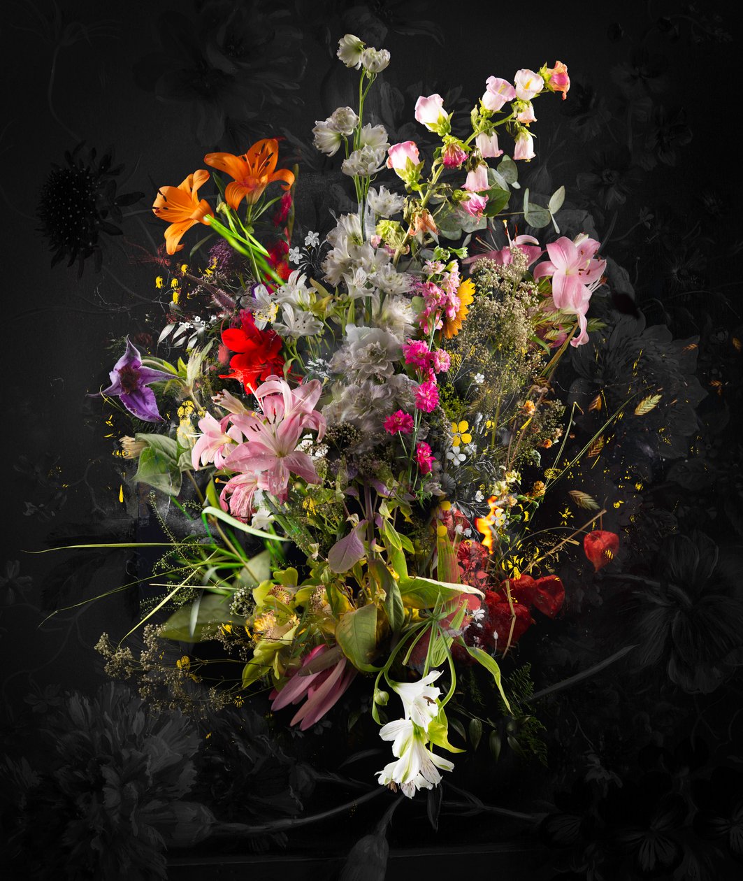 Bouquet XXXIX, 2020 (mixed media on canvas)   1314977   no       norwegian Successfully Translated  Original: Portret van Cornelis Cort Illustere kunstenaars (series title) Translat: Portret van Cornelis Cort Illustere kunstenaars (series title) 1332376 no av Teis Albers