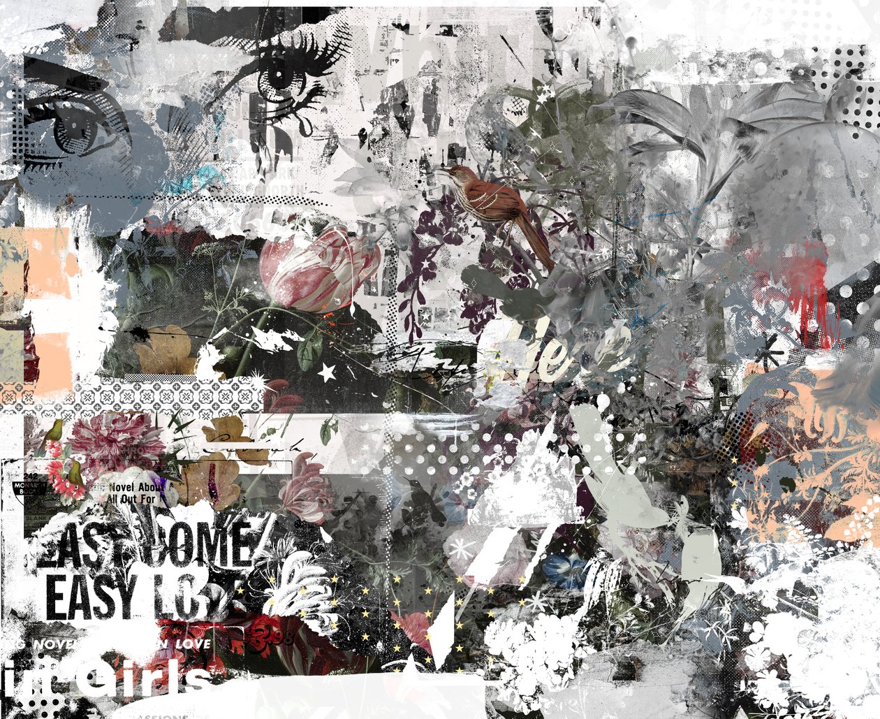 Easy Come Easy Go, 2017 (Collage på lerret) av Teis Albers