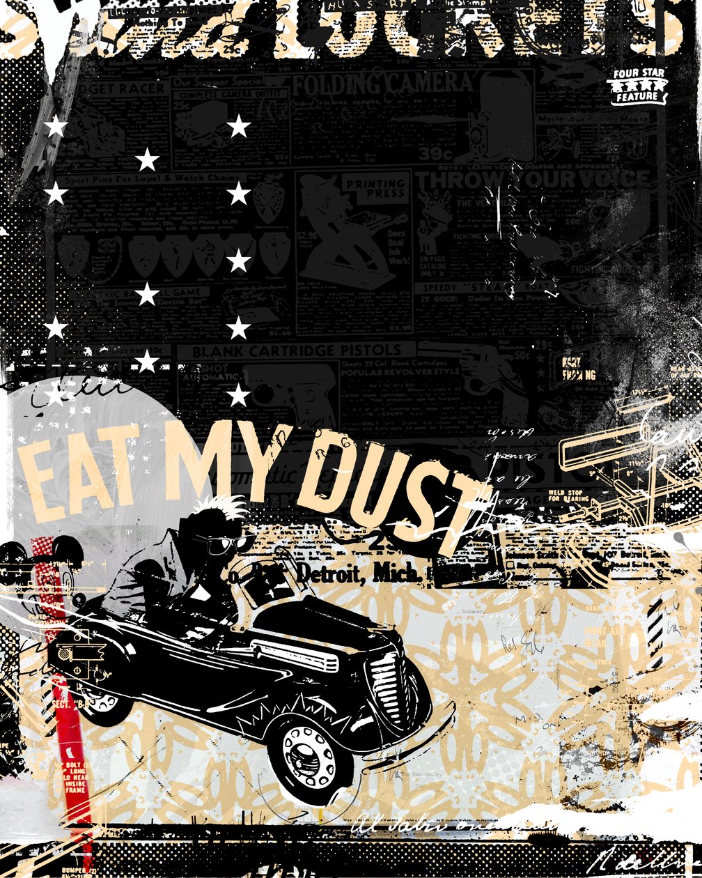 Eat my Dust, 2014 (Collage on canvas) av Teis Albers