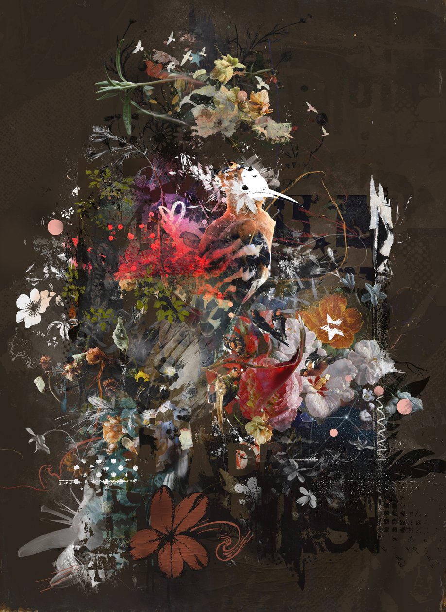 Floralies, 2018 (Collage på lerret) av Teis Albers