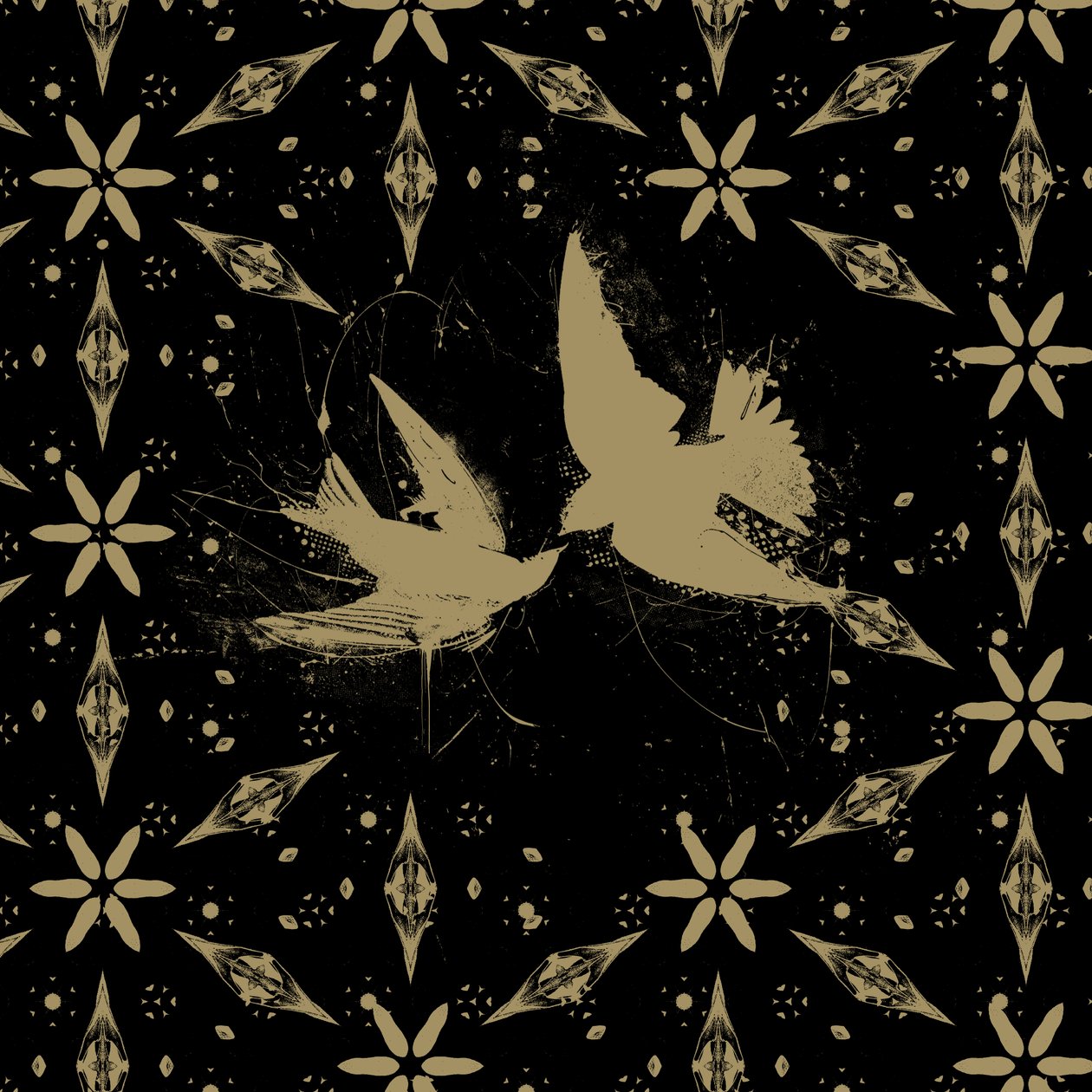 Goldbirds, 2014 (Collage på lerret) av Teis Albers