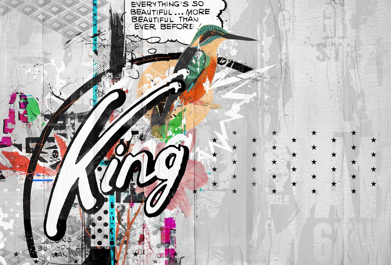 Kingbird, 2015 (Collage på lerret) av Teis Albers