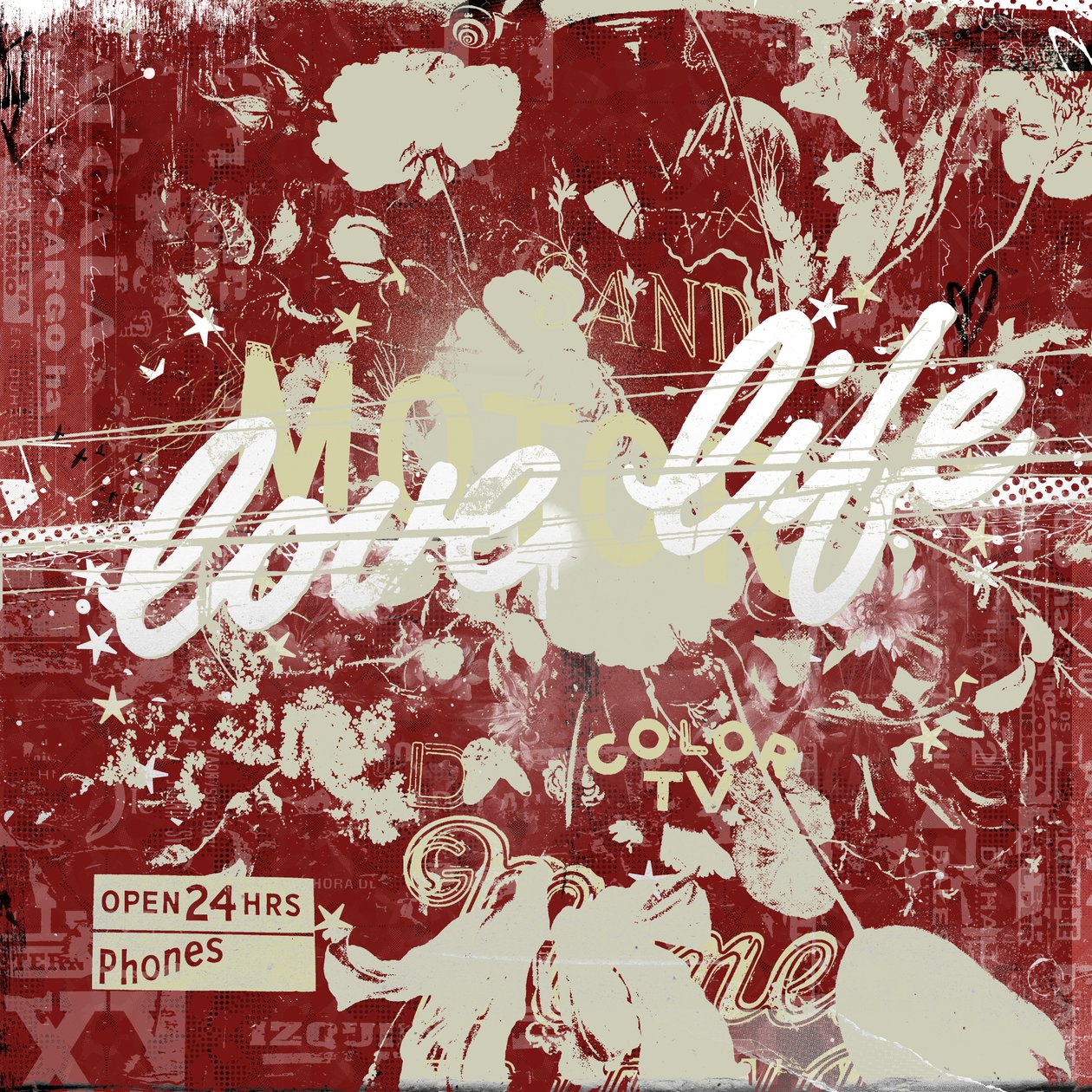 Love Life, 2015 (Collage på lerret) av Teis Albers