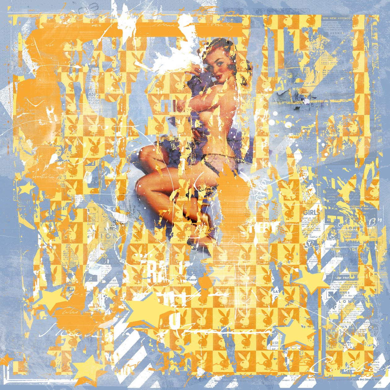 Pin up II, 2015 (Collage on canvas) av Teis Albers