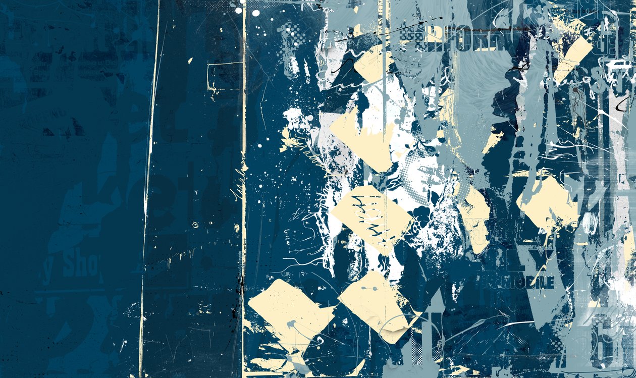 Quilty, 2014 (Collage på lerret) av Teis Albers