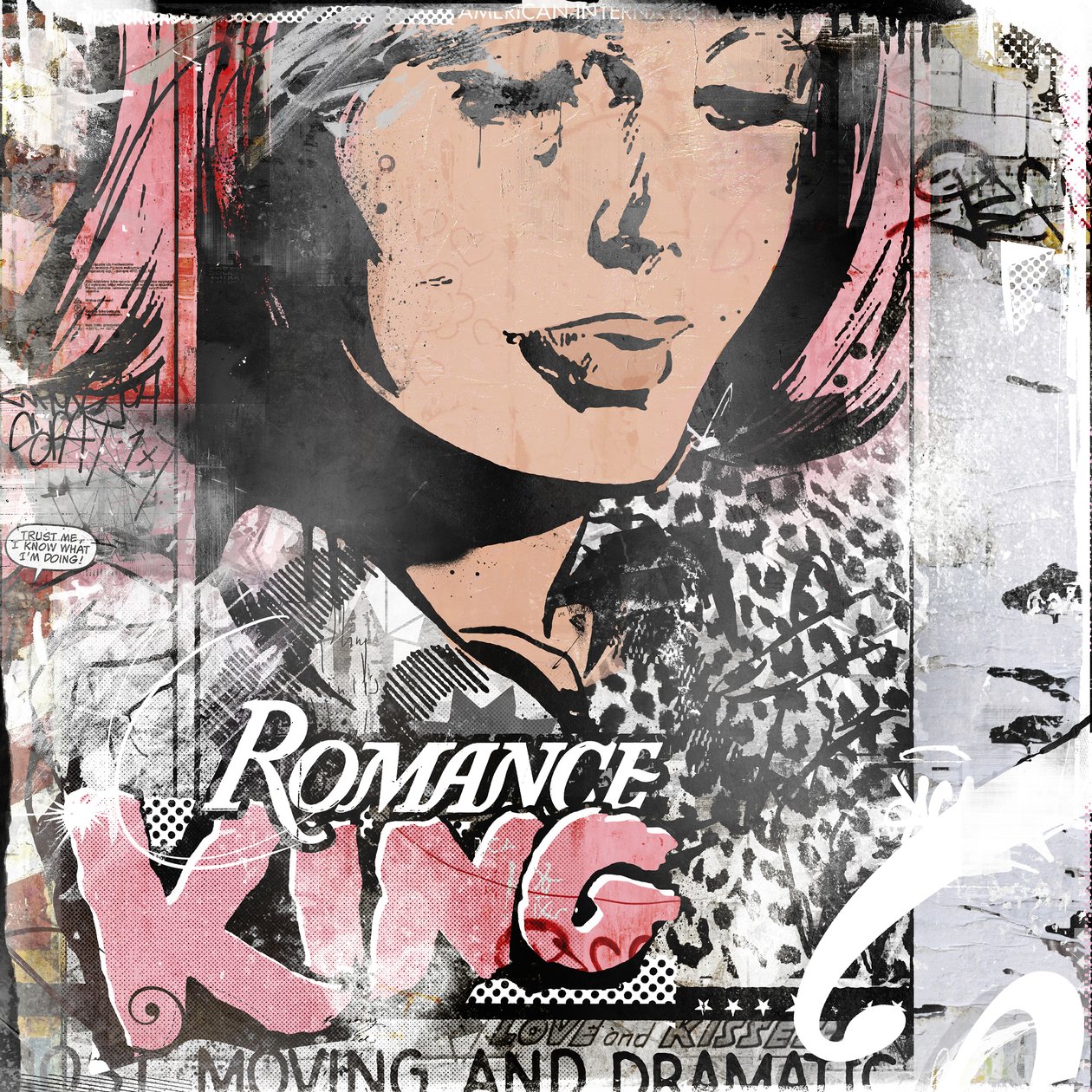 Romance King, 2014 (akryl, spraymaling på lerret) av Teis Albers