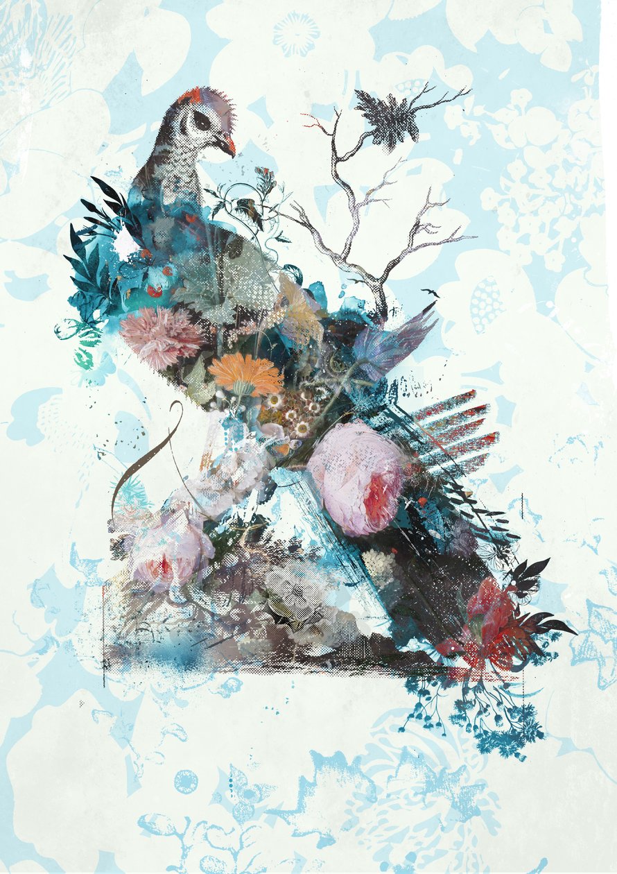 Wildness Rework, 2018 (blandet media på lerret) av Teis Albers