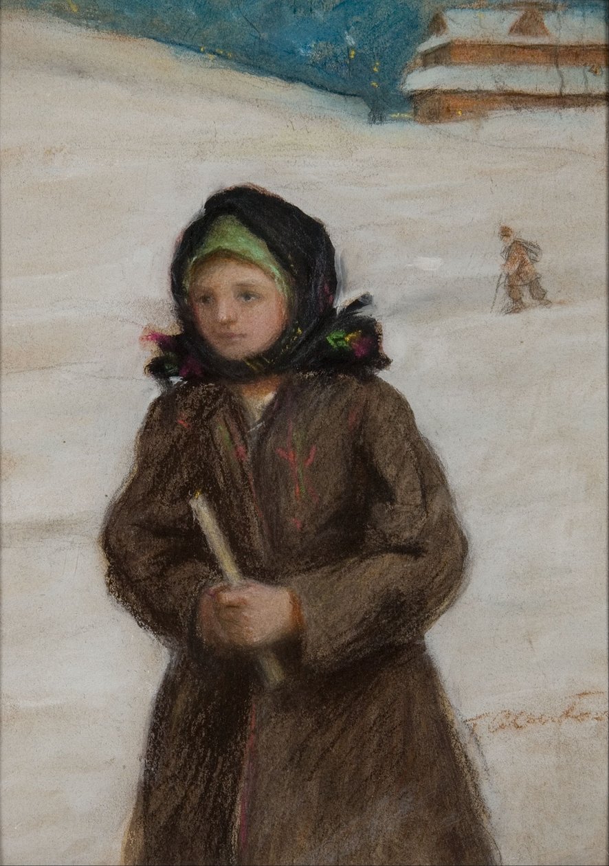 Jente med et lys: Polsk: Jente med et lys av Teodor Axentowicz