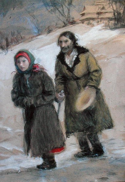 The Return (pastell på papp) av Teodor Axentowicz