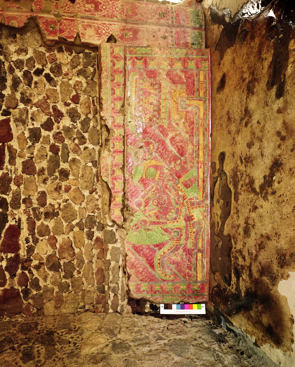 Veggmaleri av fjærkledd slange (veggmaleri) av Teotihuacan