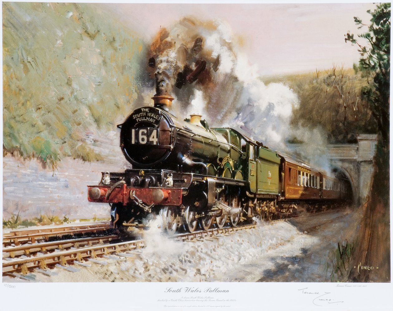 South Wales Pullman, ca. 1971 (trykk) av Terence Cuneo