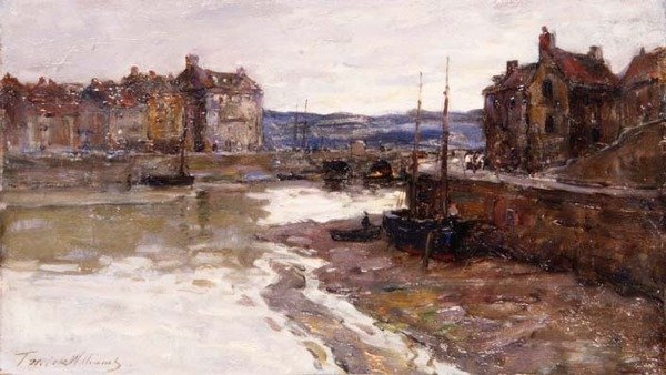 Tidlig morgen, St. Valery en Caux, Normandie av Terrick Williams