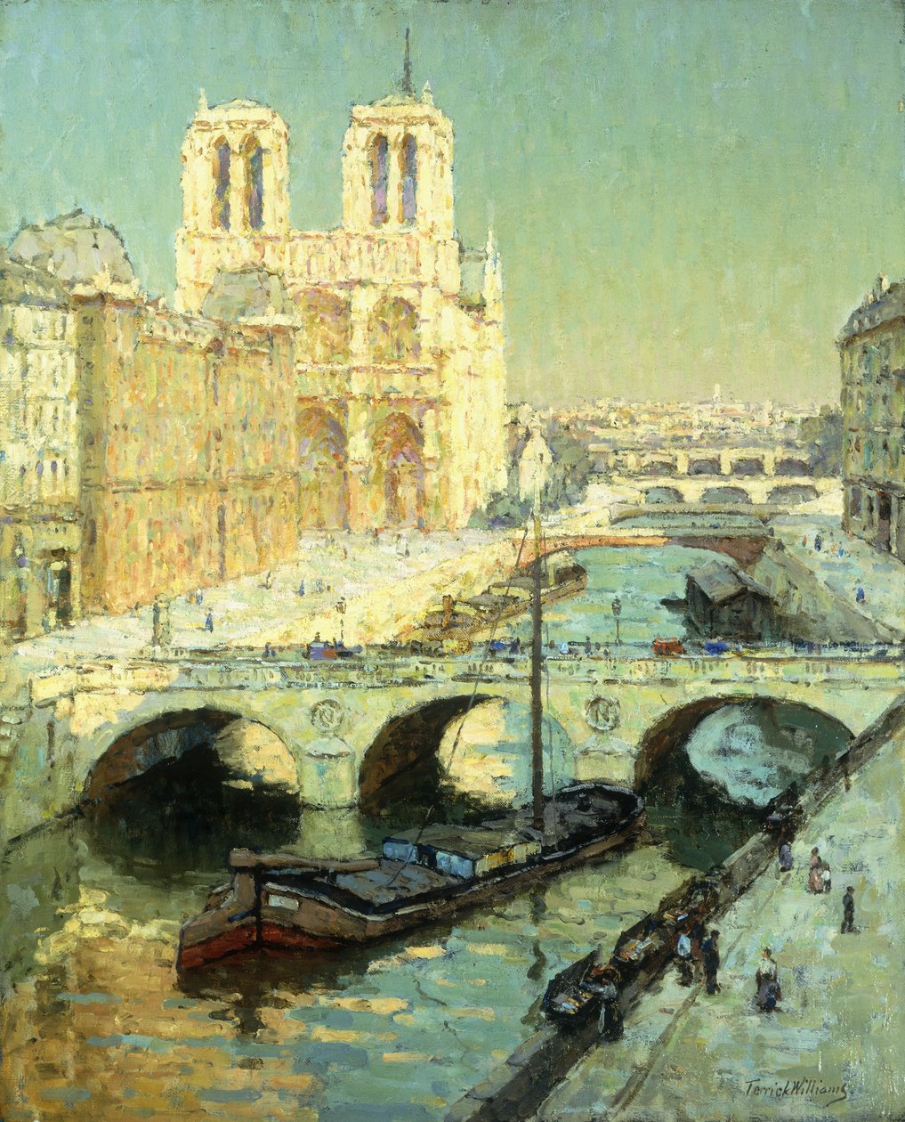 Notre Dame, Paris (olje på lerret) av Terrick Williams