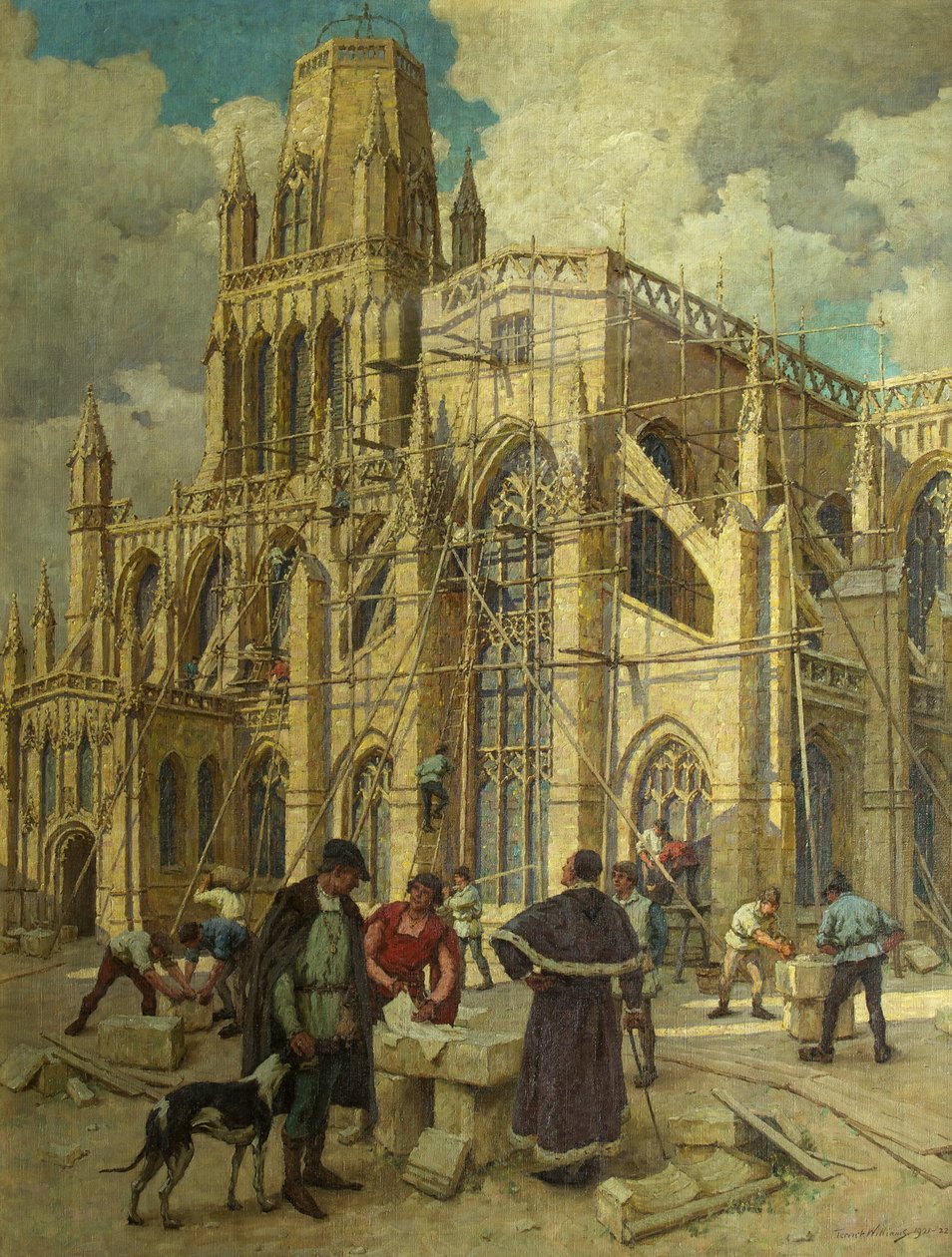The Rebuilding of St Mary Redcliffe av William Canynges i 1452 av Terrick Williams