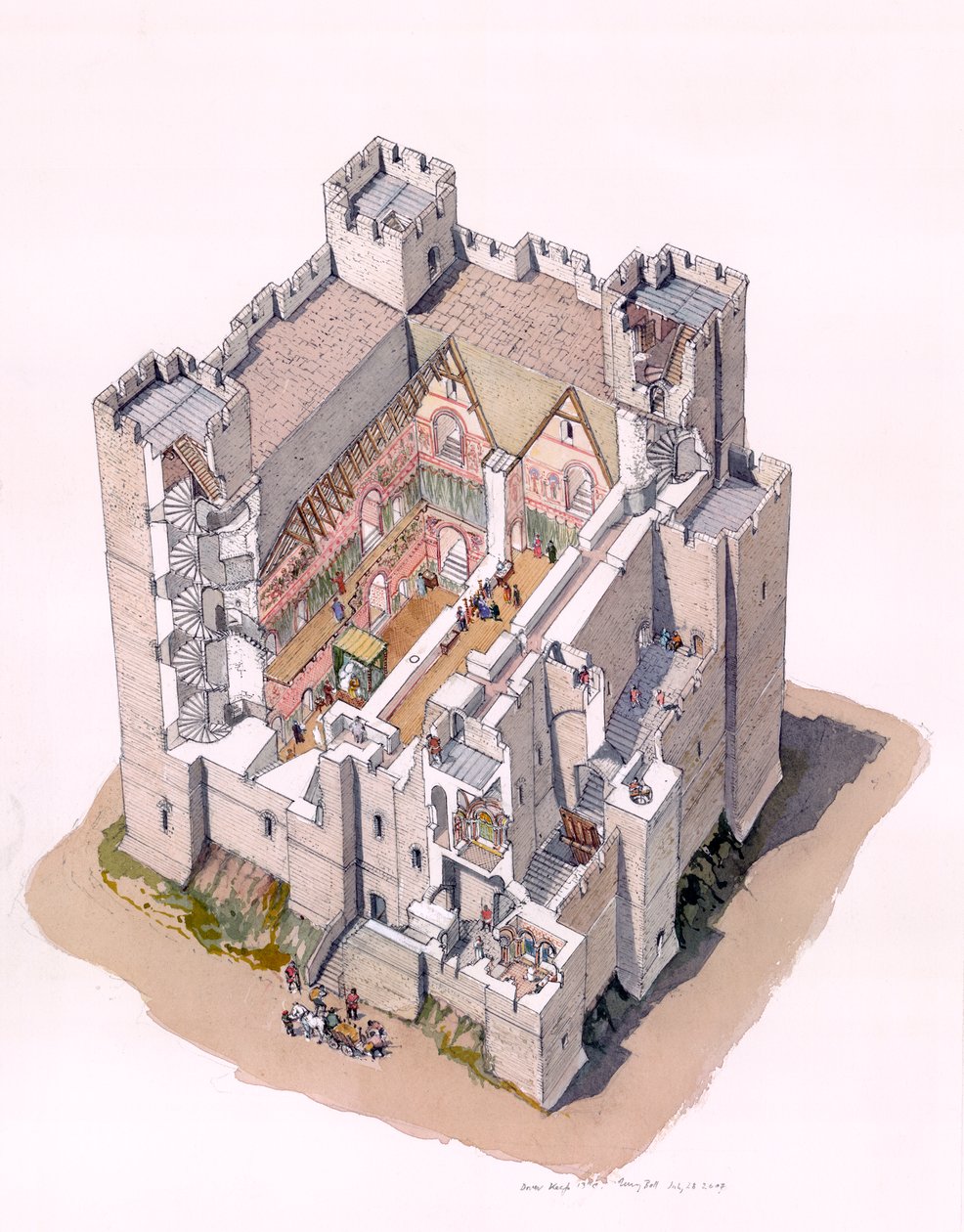 Dover Castle Keep c1190, c1990-2010 av Terry Ball