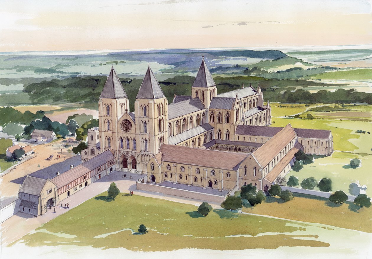 Gisborough Priory, Redcar og Cleveland, tidlig på 1400-tallet c1995-c2005. av Terry Ball