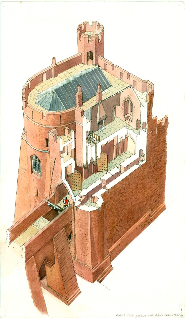 Goodrich Castle, 1400-tallet, c1990-2010 av Terry Ball