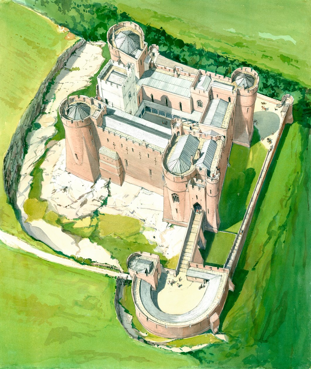 Goodrich Castle, sent på 1200-tallet, c1990-2010 av Terry Ball