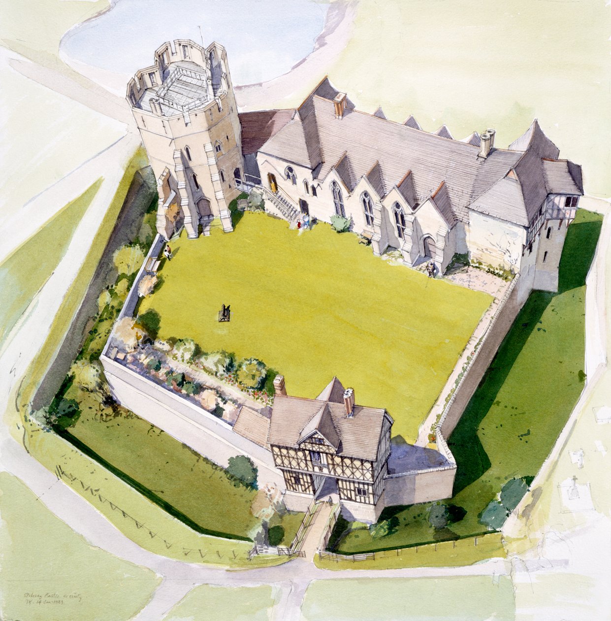 Stokesay Castle, c2010 av Terry Ball
