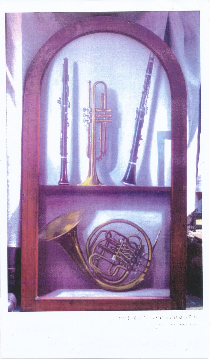 I Hear Music, Sweet Music (1985) olje på panel av Terry Scales