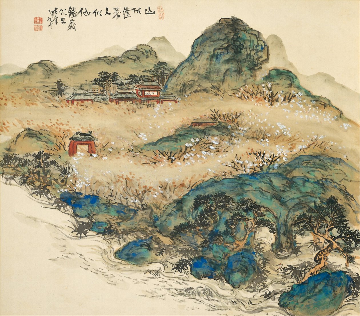 Mount Penglai Mountain of Immortals, 1924 av Tessai Tomioka