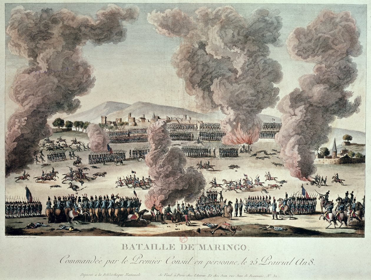 Slaget ved Marengo, 25 Priarial An VIII (14. juni 1800) etter 1800 av Tessier