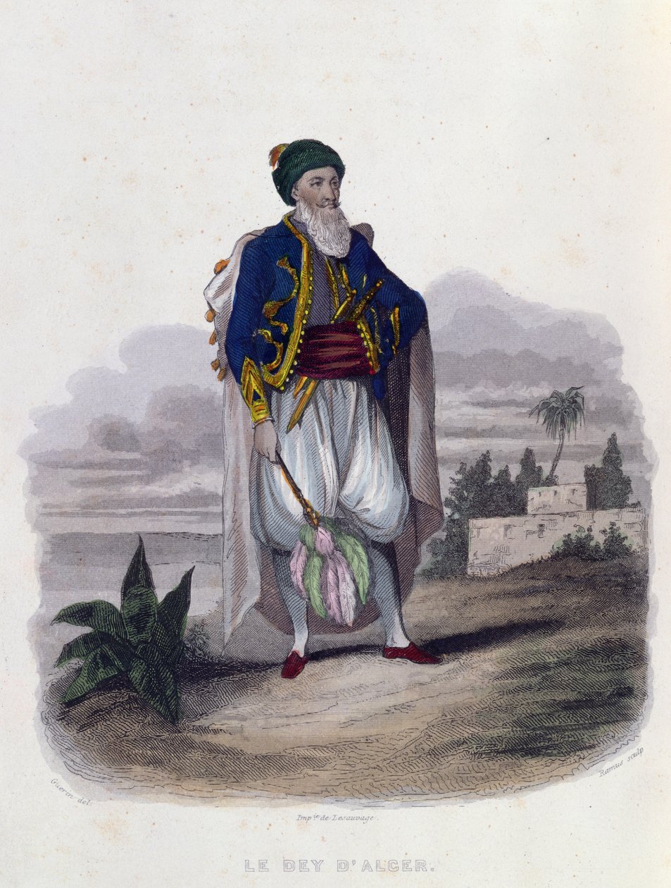 Hussein Pacha (1765-1838), The Last Dey of Alger (1818-30), 1846 av Th. Guerin
