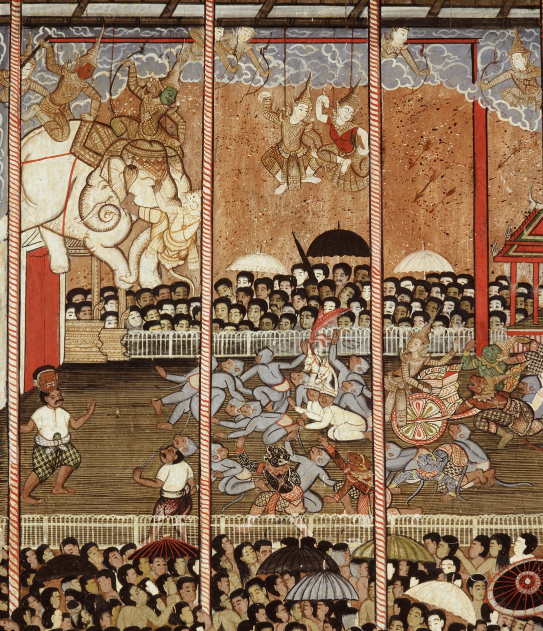 En Ramakien-forestilling (veggmaleri) av Thai School