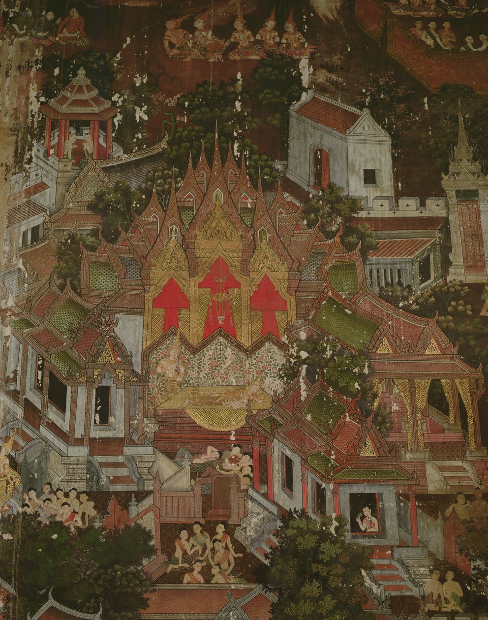 Fødsel av en prins, Wat Suthat, Bangkok av Thai School